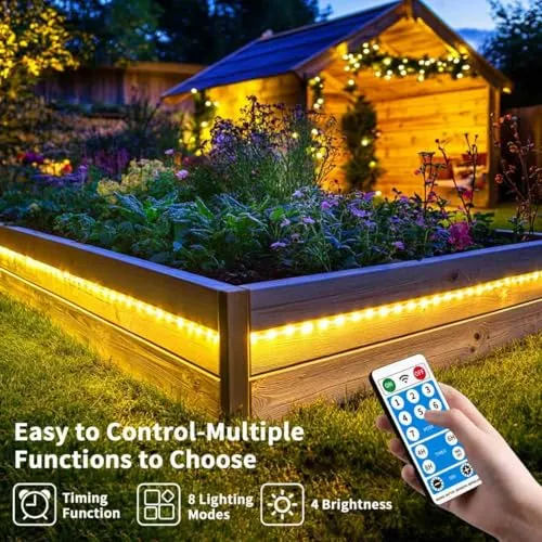 Solar Lichtketting Buiten Waterdicht Warmwit 8 Standen 53m 500 LED — foto 5