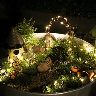 Solar Sterrenlichtjes Tuin Voor Boom Hek Balkon 16 Voet 50 LED — miniatuur 5