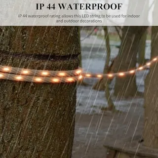 LED Hennepkoord Lamp Batterij Afstandsbediening 8 Modi 300cm 60 LED — miniatuur 4