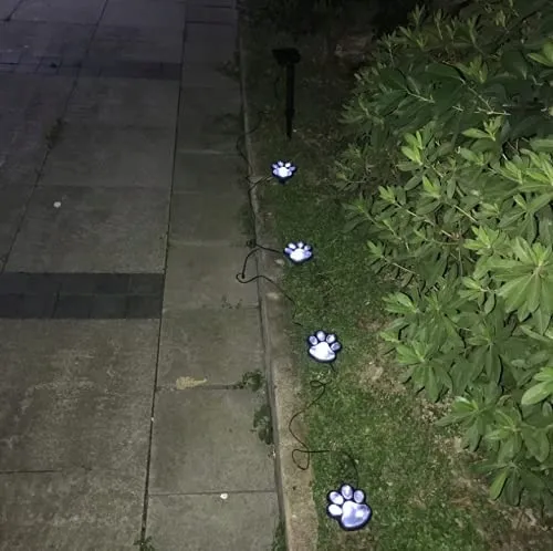 Solarlampen Tuin Hondenpoot Pad Koudwit 4 LED — foto 3