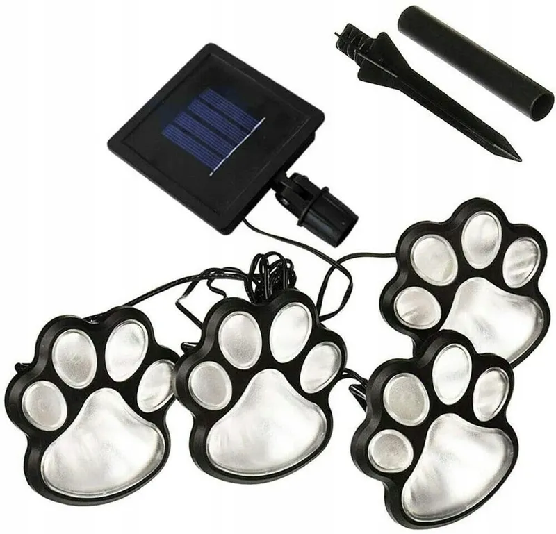 Solarlampen Tuin Hondenpoot Pad Koudwit 4 LED — foto 6