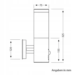 LEDSCOMDE PORU Buitenwandlamp Bewegingssensor RVS E27 IP44 — miniatuur 6