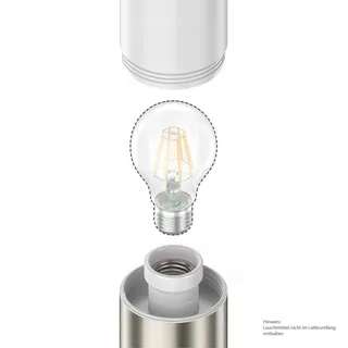 LEDSCOMDE PORU Buitenwandlamp Bewegingssensor RVS E27 IP44 — miniatuur 2