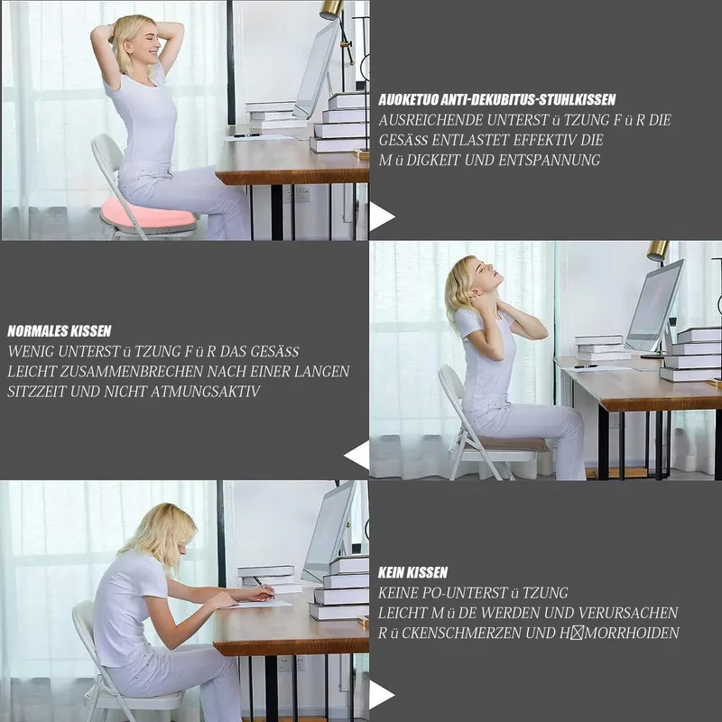 AUOKETUO Orthopedisch Kussen Aambeien Rugpijn — foto 5