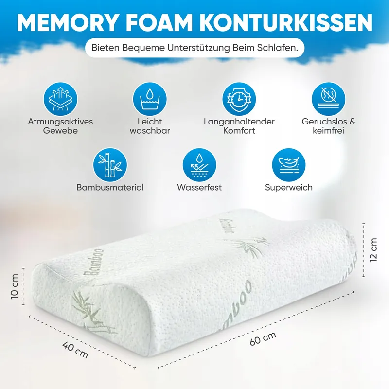 MEMORY FOAM Orthopedisch Kussen voor Zij- en Rugslapers — foto 2