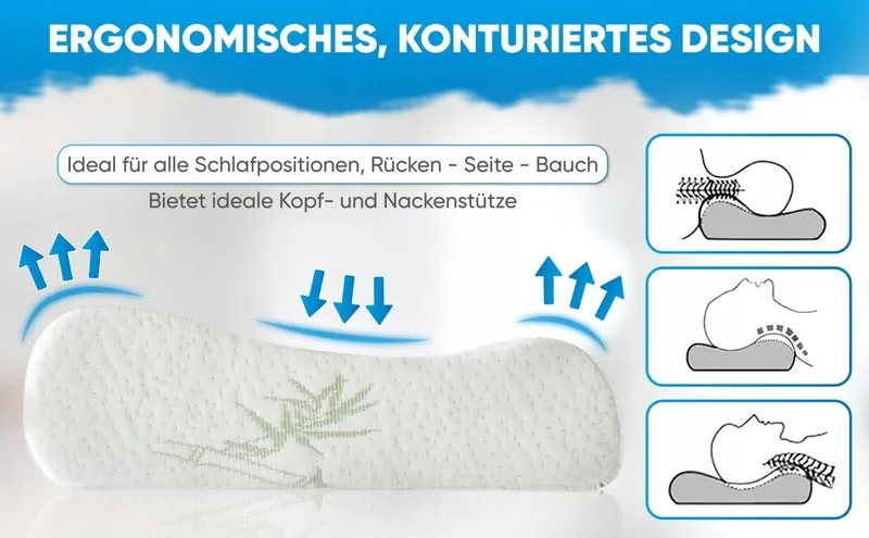 MEMORY FOAM Orthopedisch Kussen voor Zij- en Rugslapers — foto 9