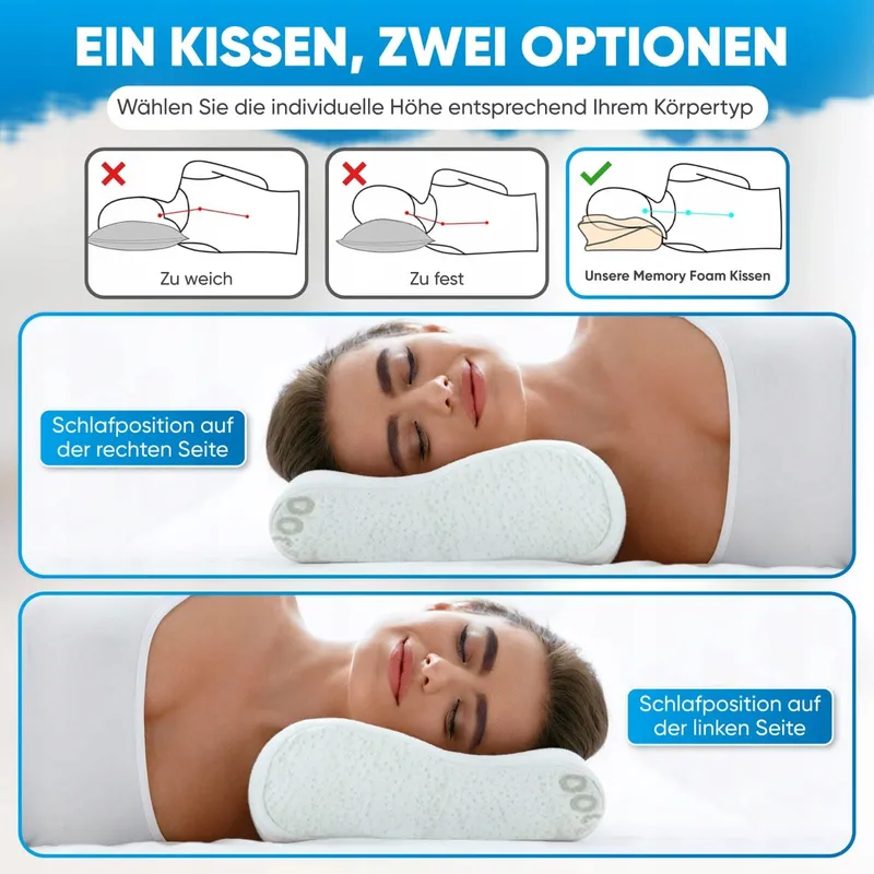 MEMORY FOAM Orthopedisch Kussen voor Zij- en Rugslapers — foto 6