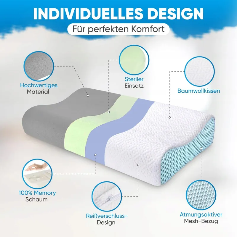 MEMORY FOAM Orthopedisch Kussen voor Zij- en Rugslapers — foto 7