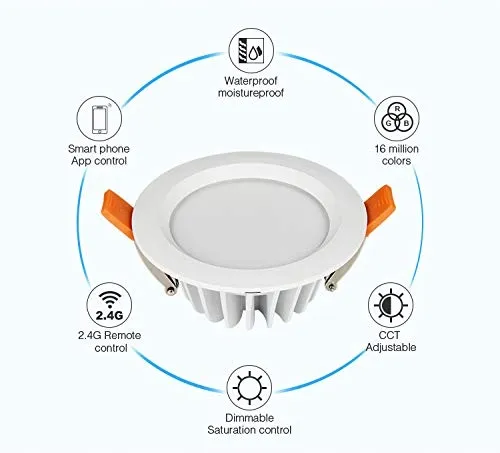 MIBOXER IP54 Waterdichte LED Downlight 6W RGBCCT WiFi — foto 5
