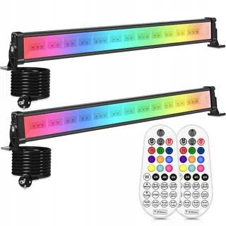 LINKE 42W LED Wallwasher Set 2 RGB Schijnwerper 10 Kleuren IP66 Waterdicht — miniatuur 1