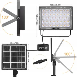 MEIKEE Solar RGB LED Schijnwerper 12 Kleuren Afstandsbediening — miniatuur 9