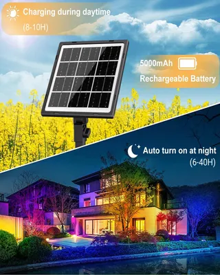 MEIKEE Solar RGB LED Schijnwerper 12 Kleuren Afstandsbediening — miniatuur 2