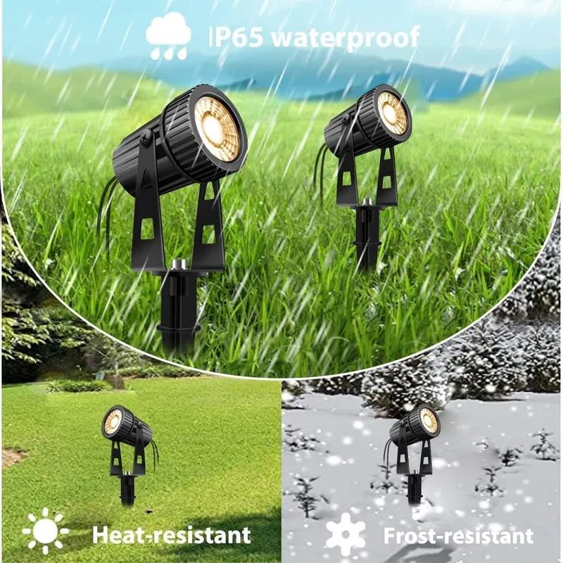 LAMMSPEN Set 6 LED Tuinlampen 24V 20W Warmwit IP65 — foto 4