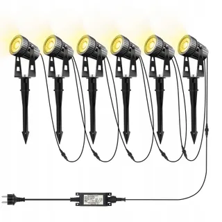 LAMMSPEN Set 6 LED Tuinlampen 24V 20W Warmwit IP65 — miniatuur 1