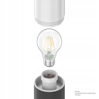LEDSCOMDE PORU Tuinlamp IP44 39cm Antraciet E27 40W — miniatuur 3