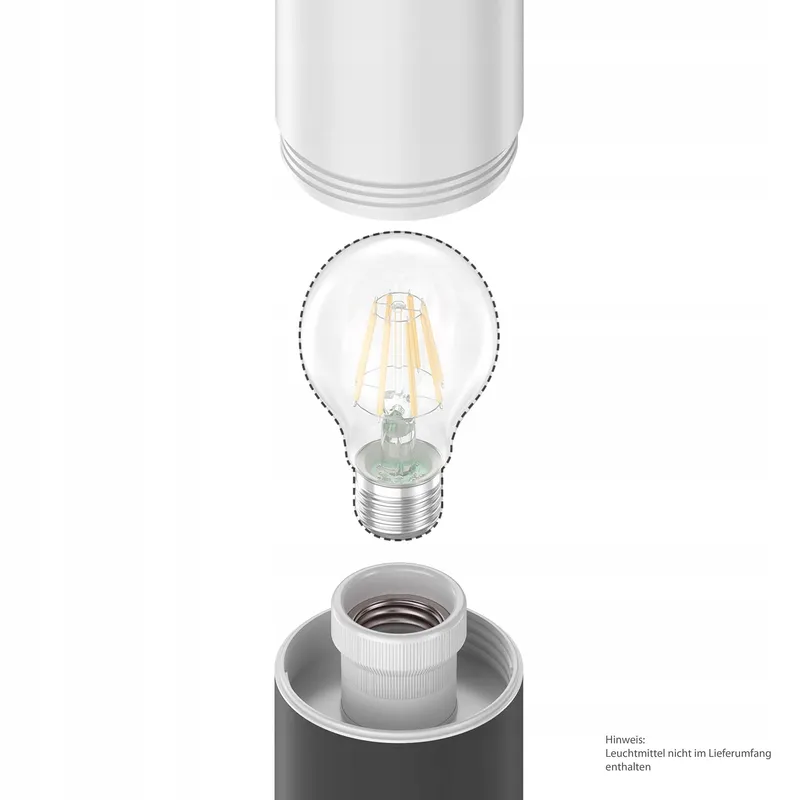 LEDSCOMDE PORU Tuinlamp IP44 39cm Antraciet E27 40W — foto 3