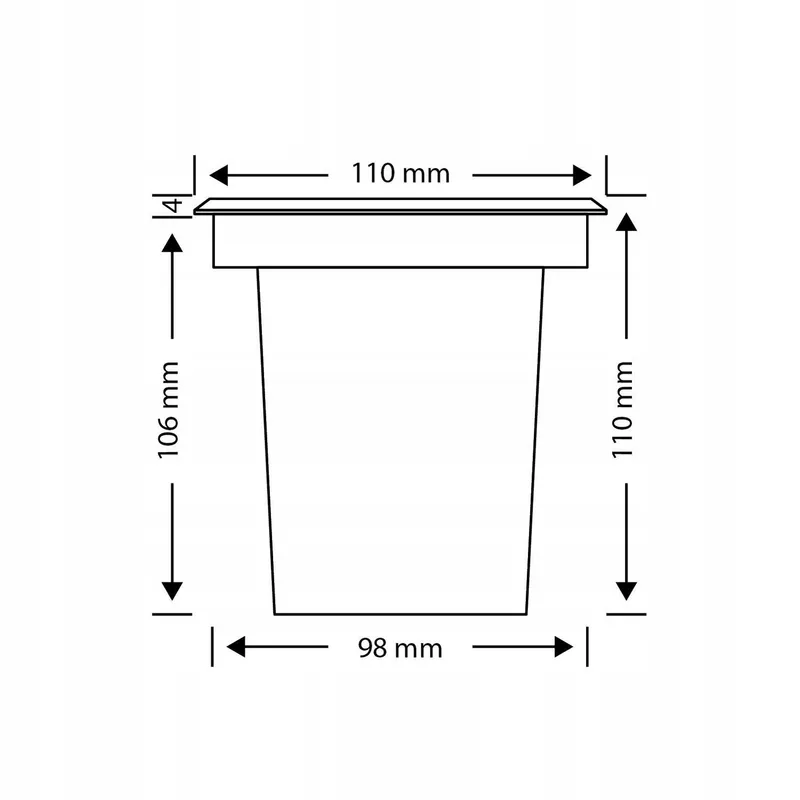 LEDSCOMDE Set 6 Lampen RELI Buiten IP67 Zwart 11x11cm GU10 — foto 7