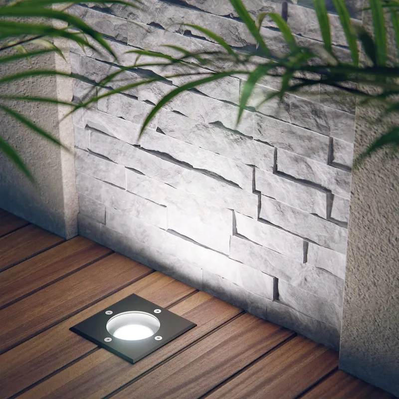 LEDSCOMDE Set 6 Lampen RELI Buiten IP67 Zwart 11x11cm GU10 — foto 4