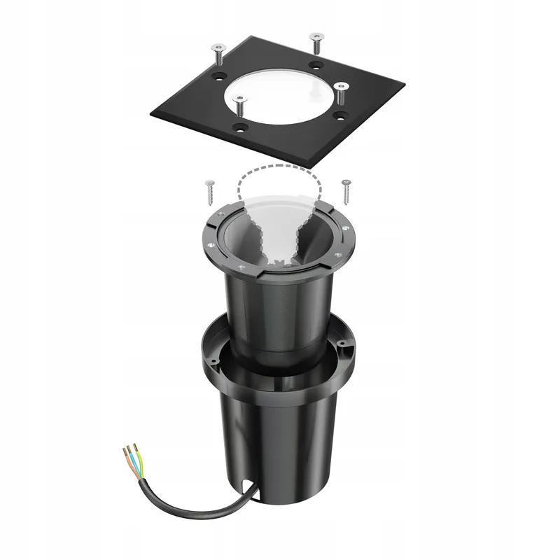 LEDSCOMDE Set 6 Lampen RELI Buiten IP67 Zwart 11x11cm GU10 — foto 2