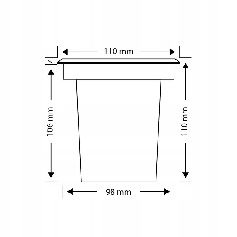 LEDSCOMDE Set 6 Lampen RELI Buiten IP67 Zwart 11x11cm GU10 — foto 6