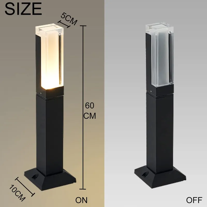 ZTWLEED 2 Stuks LED Tuinlampen 6W Koud Wit IP65 Waterdicht 60cm — foto 5