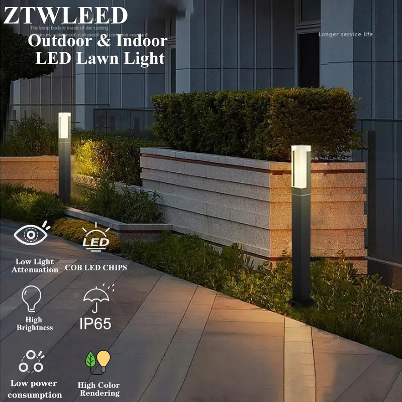 ZTWLEED 2 Stuks LED Tuinlampen 6W Koud Wit IP65 Waterdicht 60cm — foto 2