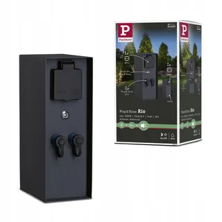 PAULMANN Plug Shine Rio Buitenlamp Schemersensor IP44 Antraciet — miniatuur 1