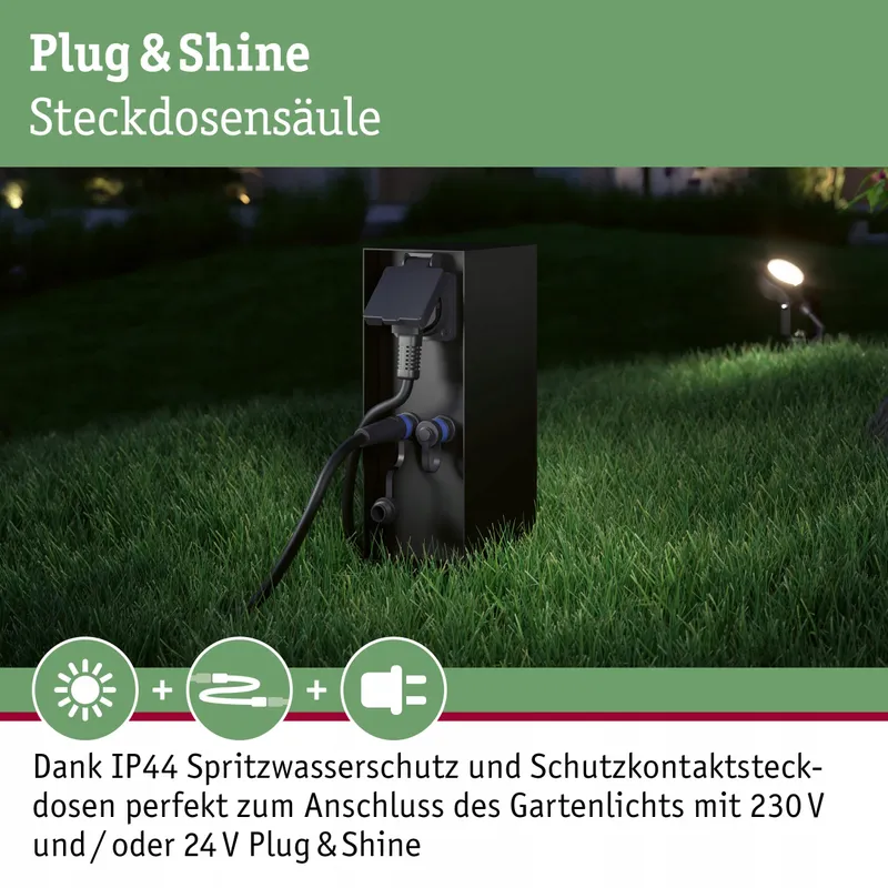 PAULMANN Plug Shine Rio Buitenlamp Schemersensor IP44 Antraciet — foto 3