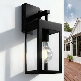 JNR LED Buitenlamp IP54 Zwart 8W 2700K Terras Tuin — miniatuur 1