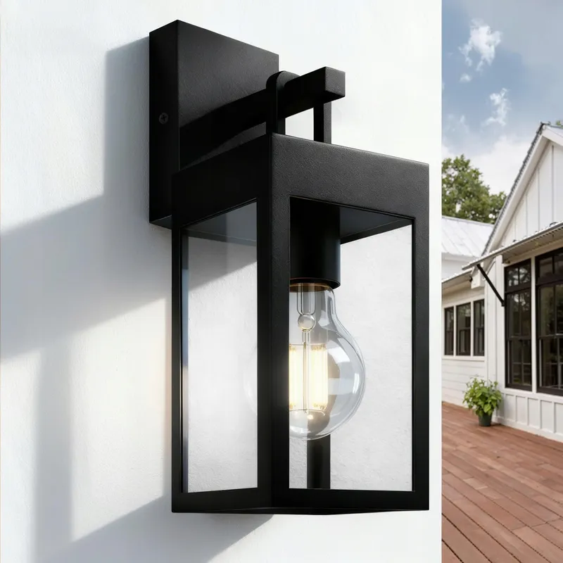 JNR LED Buitenlamp IP54 Zwart 8W 2700K Terras Tuin — foto 1