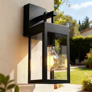 JNR LED Buitenlamp IP54 Zwart 8W 2700K Terras Tuin — miniatuur 6