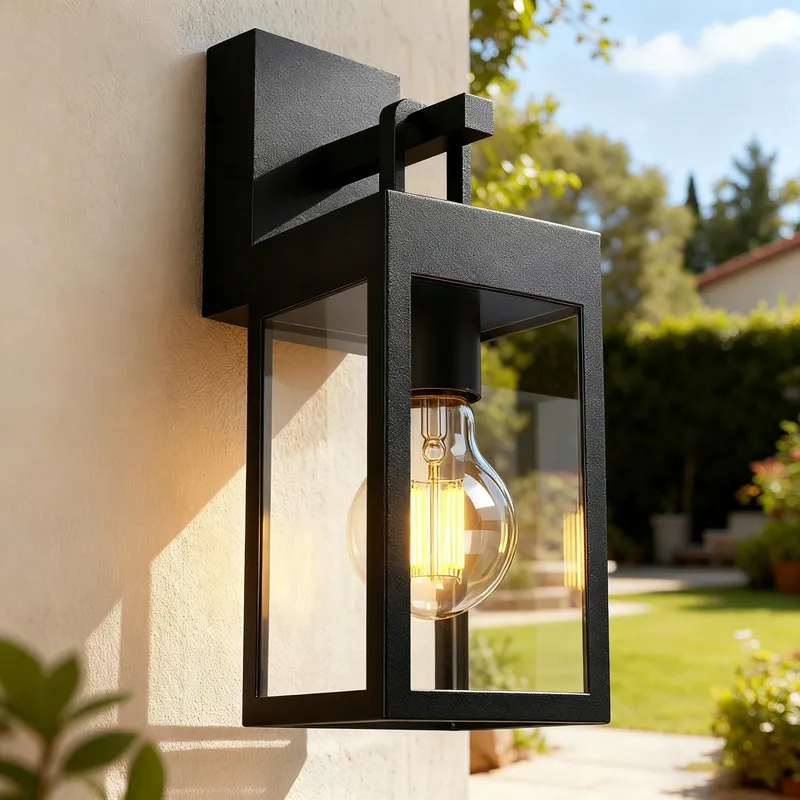 JNR LED Buitenlamp IP54 Zwart 8W 2700K Terras Tuin — foto 6