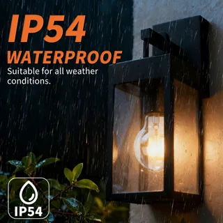 JNR LED Buitenlamp IP54 Zwart 8W 2700K Terras Tuin — miniatuur 3