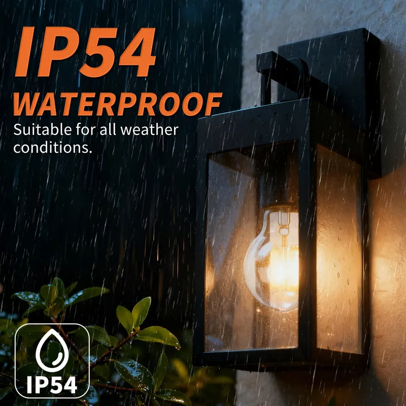 JNR LED Buitenlamp IP54 Zwart 8W 2700K Terras Tuin — foto 3