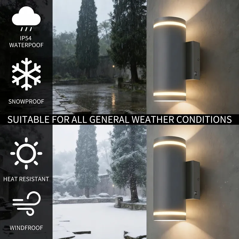 JNR LED Buitenlamp Schemersensor IP54 2x5W GU10 3000K Warm — foto 2