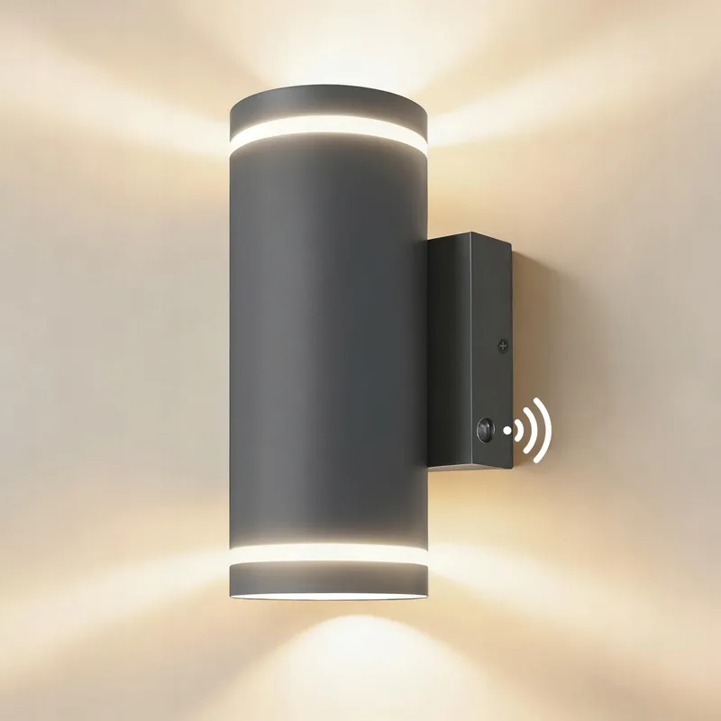 JNR LED Buitenlamp Schemersensor IP54 2x5W GU10 3000K Warm — foto 1