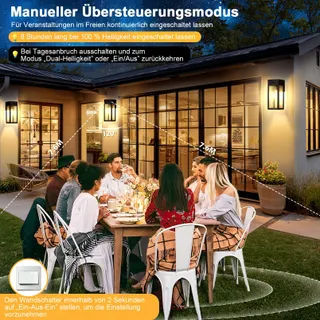 OYKYOHEI Buitenlamp met Bewegingssensor IP44 E27 Zonder Lamp — miniatuur 3
