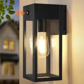 OYKYOHEI Buitenlamp met Bewegingssensor IP44 E27 Zonder Lamp — miniatuur 1