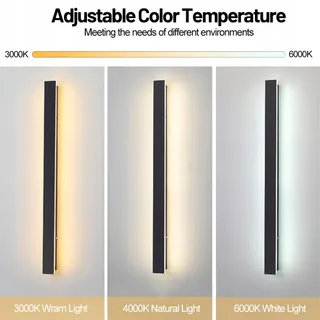 ZTWLEED LED Buitenwandlamp 8W IP65 Waterdicht 6000K 40cm — miniatuur 3