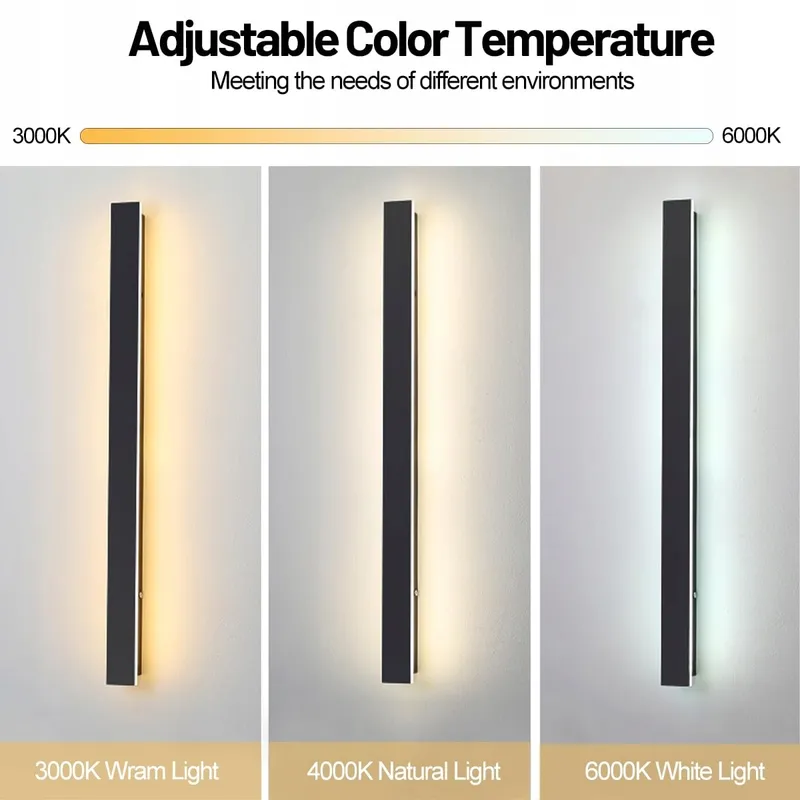 ZTWLEED LED Buitenwandlamp 8W IP65 Waterdicht 6000K 40cm — foto 3