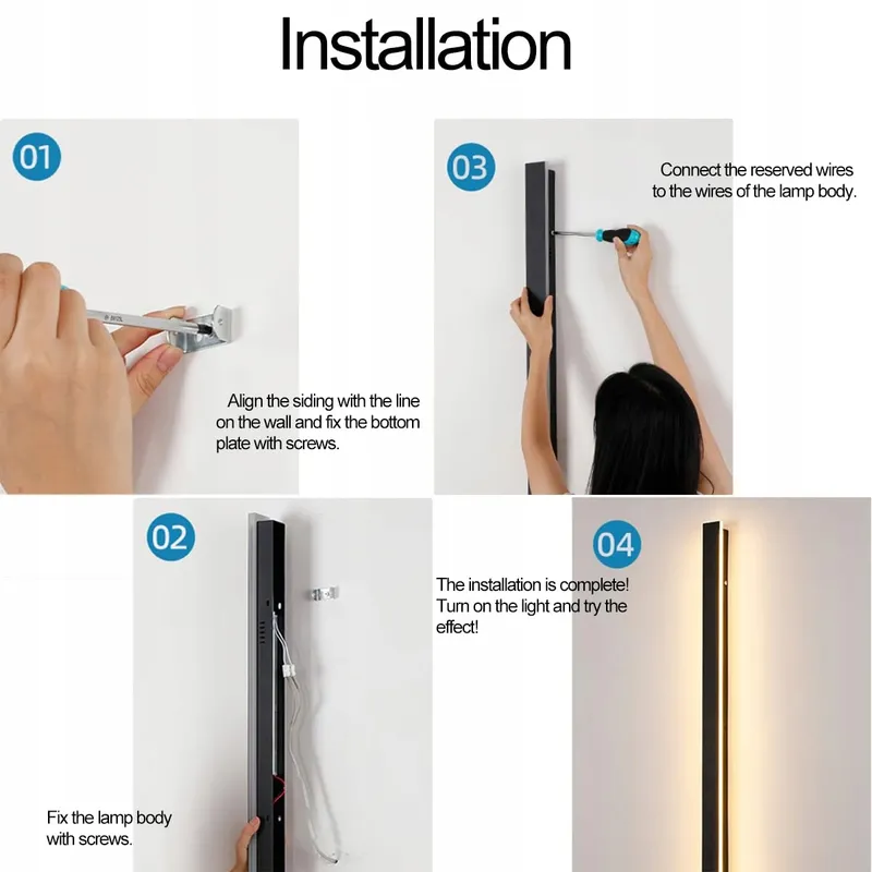 ZTWLEED LED Buitenwandlamp 8W IP65 Waterdicht 6000K 40cm — foto 7