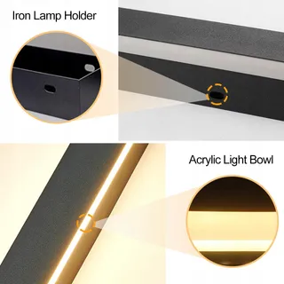 ZTWLEED LED Buitenwandlamp 8W IP65 Waterdicht 6000K 40cm — miniatuur 4
