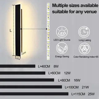 ZTWLEED LED Buitenwandlamp 8W IP65 Waterdicht 6000K 40cm — miniatuur 6