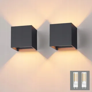 KLIGHTEN Moderne LED Wandlamp 9W IP54 Binnen Buiten 3000K — miniatuur 1