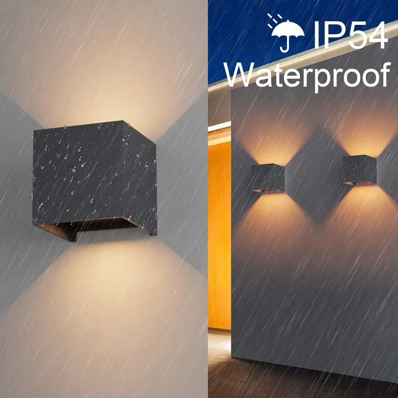 KLIGHTEN Moderne LED Wandlamp 9W IP54 Binnen Buiten 3000K — foto 4