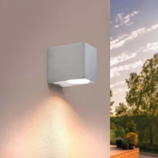 LEDVION San Diego LED Buitenwandlamp Zilver GU10 IP54 — miniatuur 1