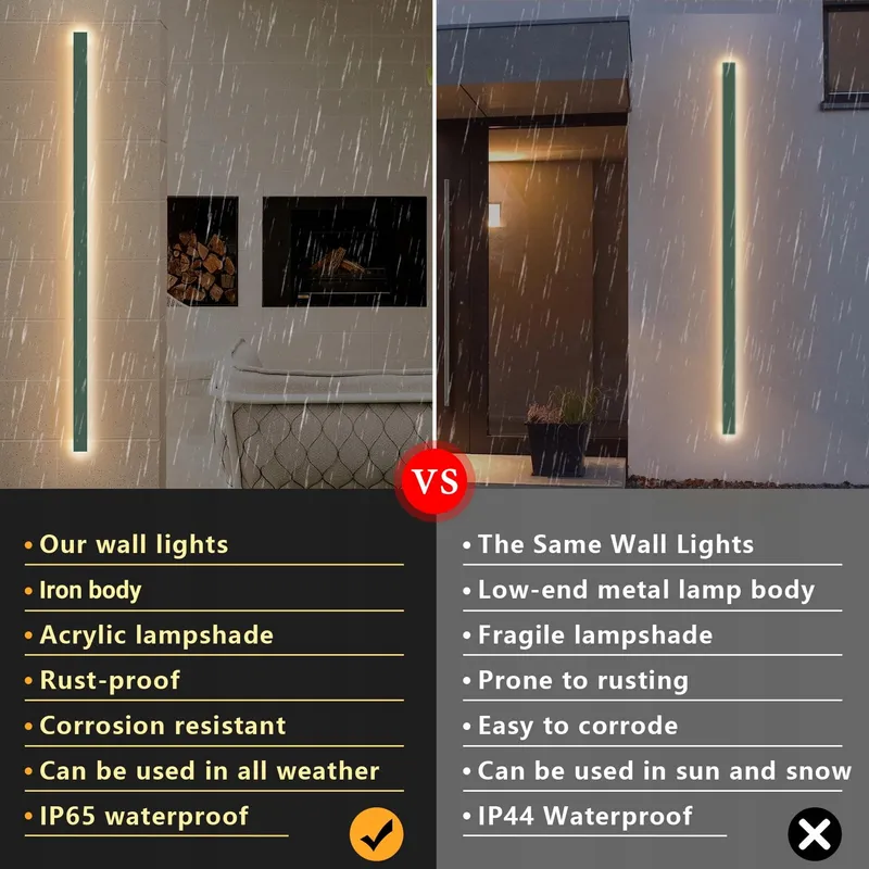 KLIGHTEN LED Wandlamp Antraciet IP65 45W 150cm Binnen Buiten — foto 5