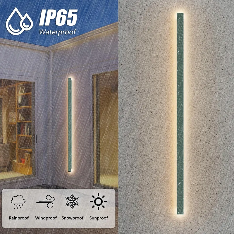 KLIGHTEN LED Wandlamp Antraciet IP65 45W 150cm Binnen Buiten — foto 2