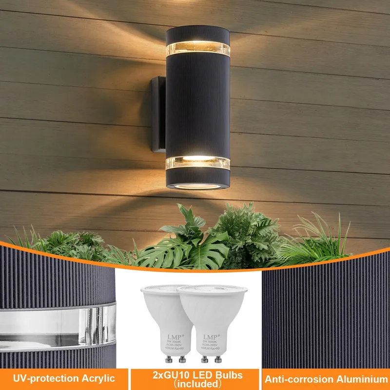 LMP LED Buitenwandlamp Up Down IP65 GU10 Terras Balkon — foto 3