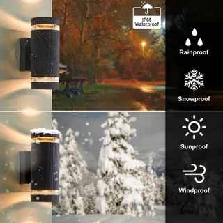 LMP LED Buitenwandlamp Up Down IP65 GU10 Terras Balkon — miniatuur 2